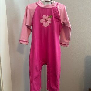 Coolibar Pink Kids Swim Rashguard